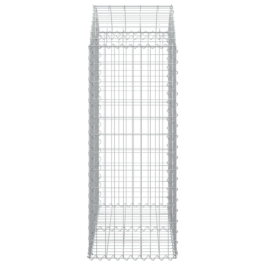 Klenutý gabionový koš 100 x 50 x 120/140 cm pozinkované železo