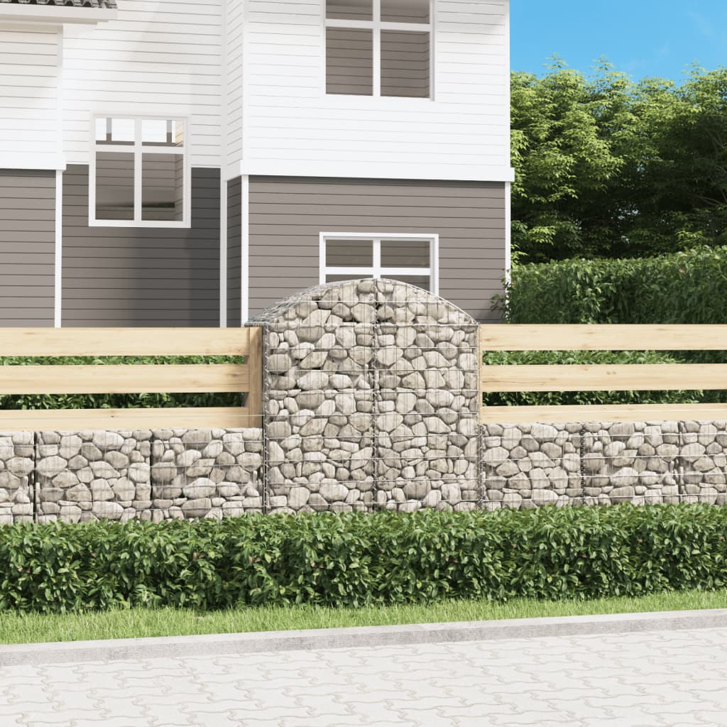 Klenutý gabionový koš 100 x 50 x 120/140 cm pozinkované železo