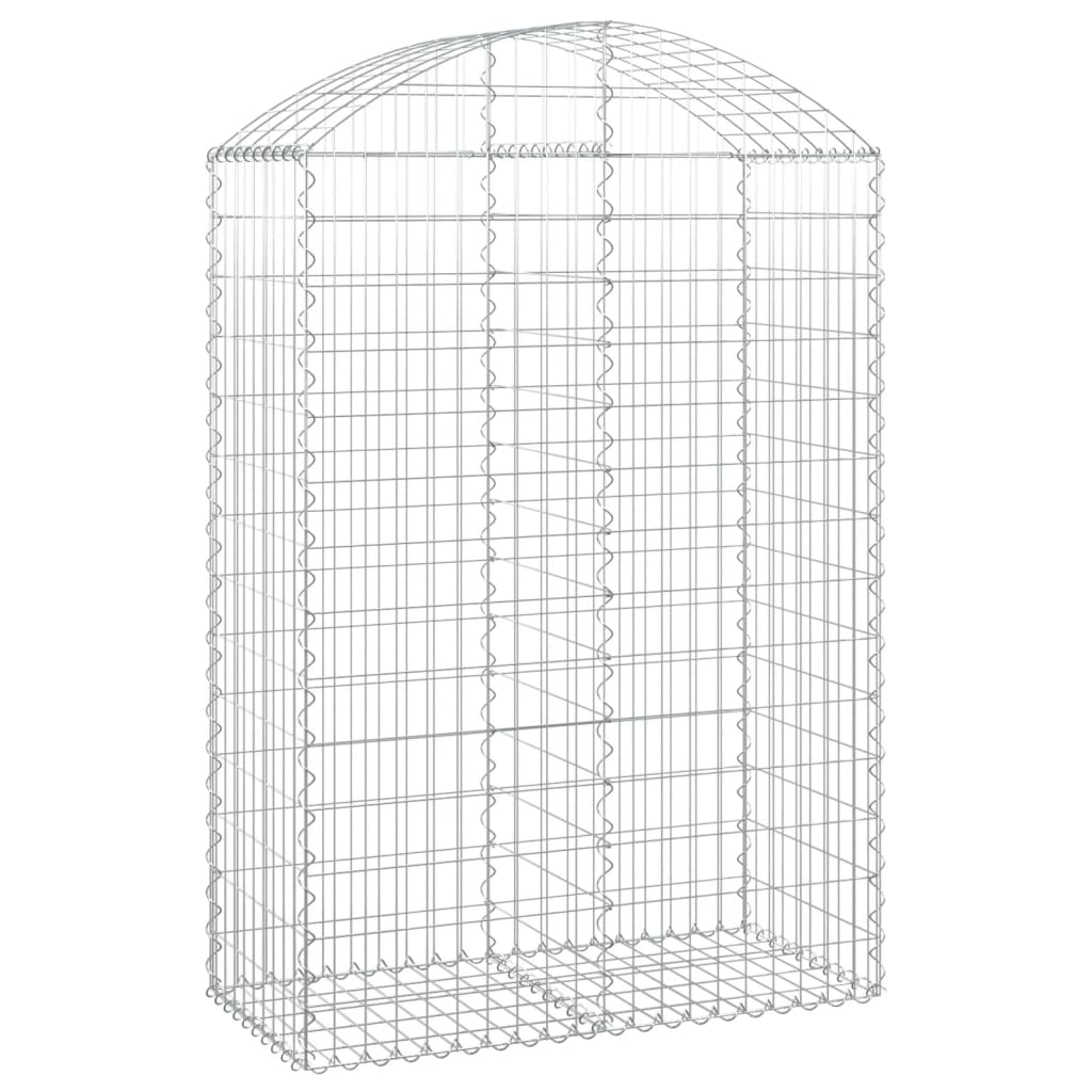 Klenutý gabionový koš 100 x 50 x 140/160 cm pozinkované železo