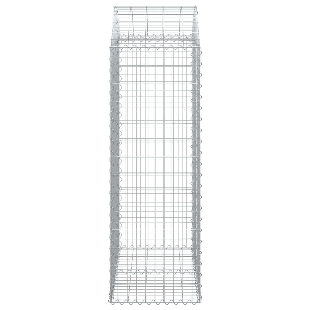 Klenutý gabionový koš 100 x 50 x 140/160 cm pozinkované železo