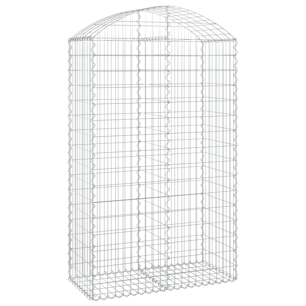 Klenutý gabionový koš 100 x 50 x 160/180 cm pozinkované železo