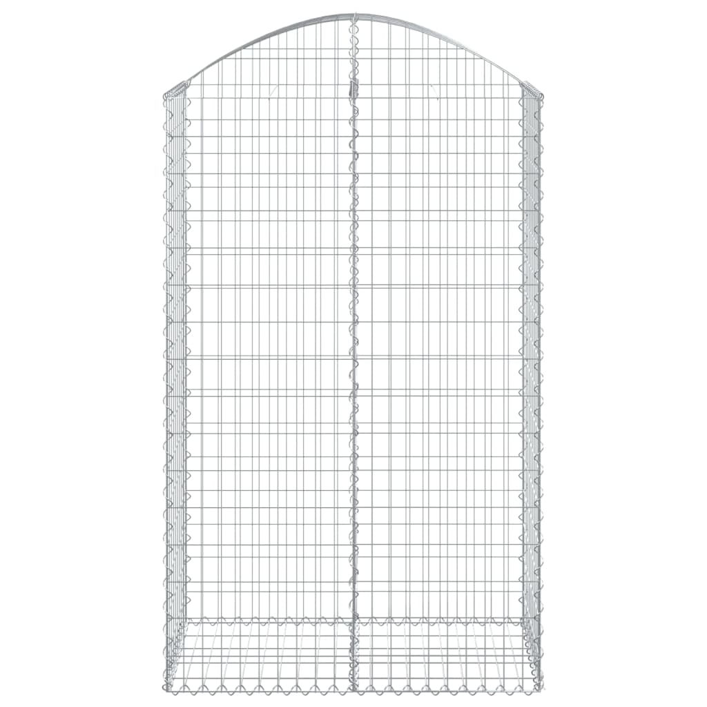 Klenutý gabionový koš 100 x 50 x 160/180 cm pozinkované železo