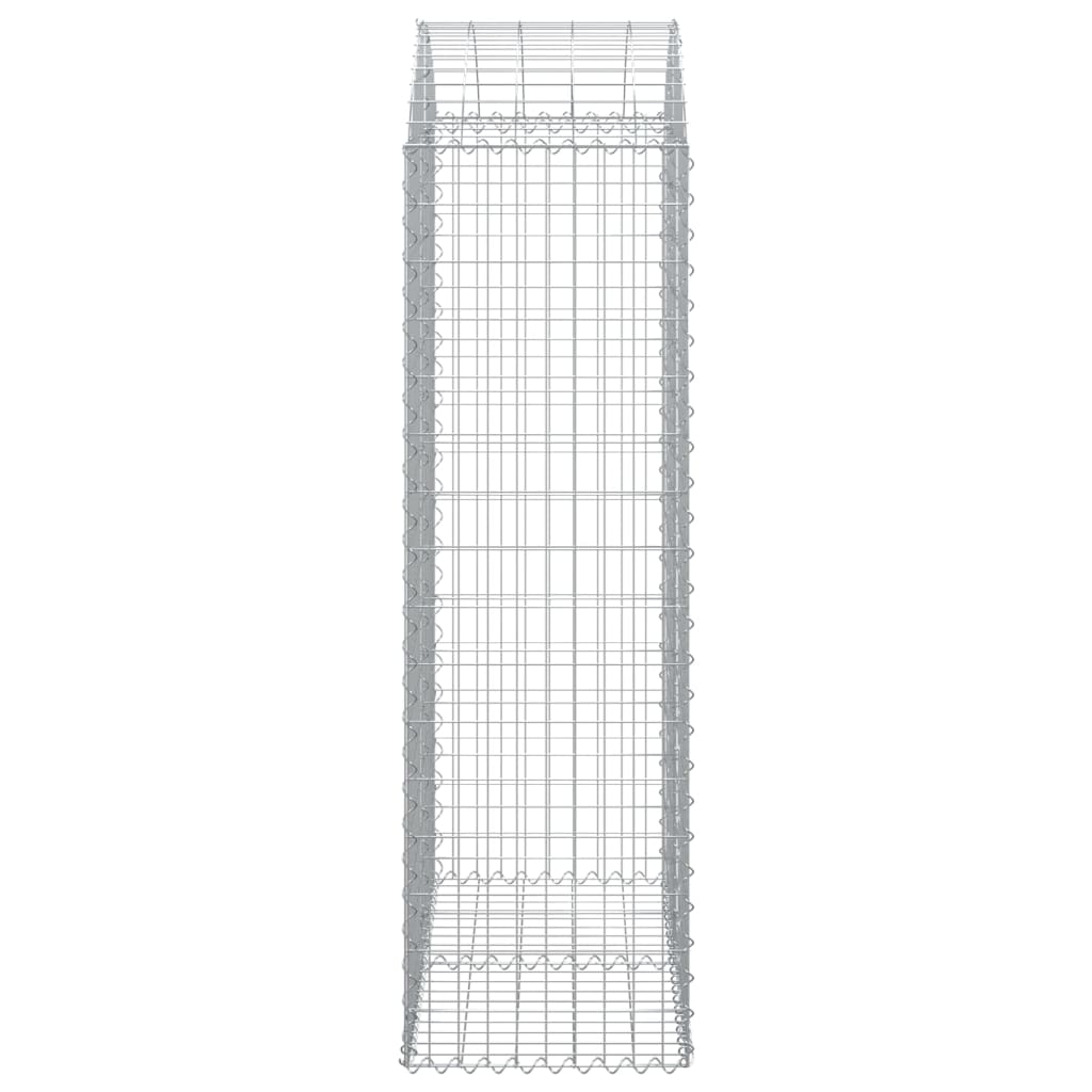 Klenutý gabionový koš 100 x 50 x 160/180 cm pozinkované železo