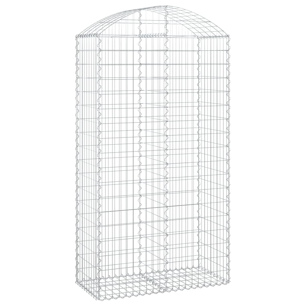 Klenutý gabionový koš 100 x 50 x 180/200 cm pozinkované železo