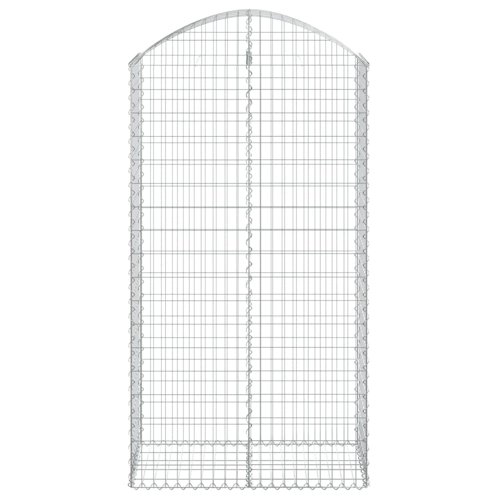 Klenutý gabionový koš 100 x 50 x 180/200 cm pozinkované železo