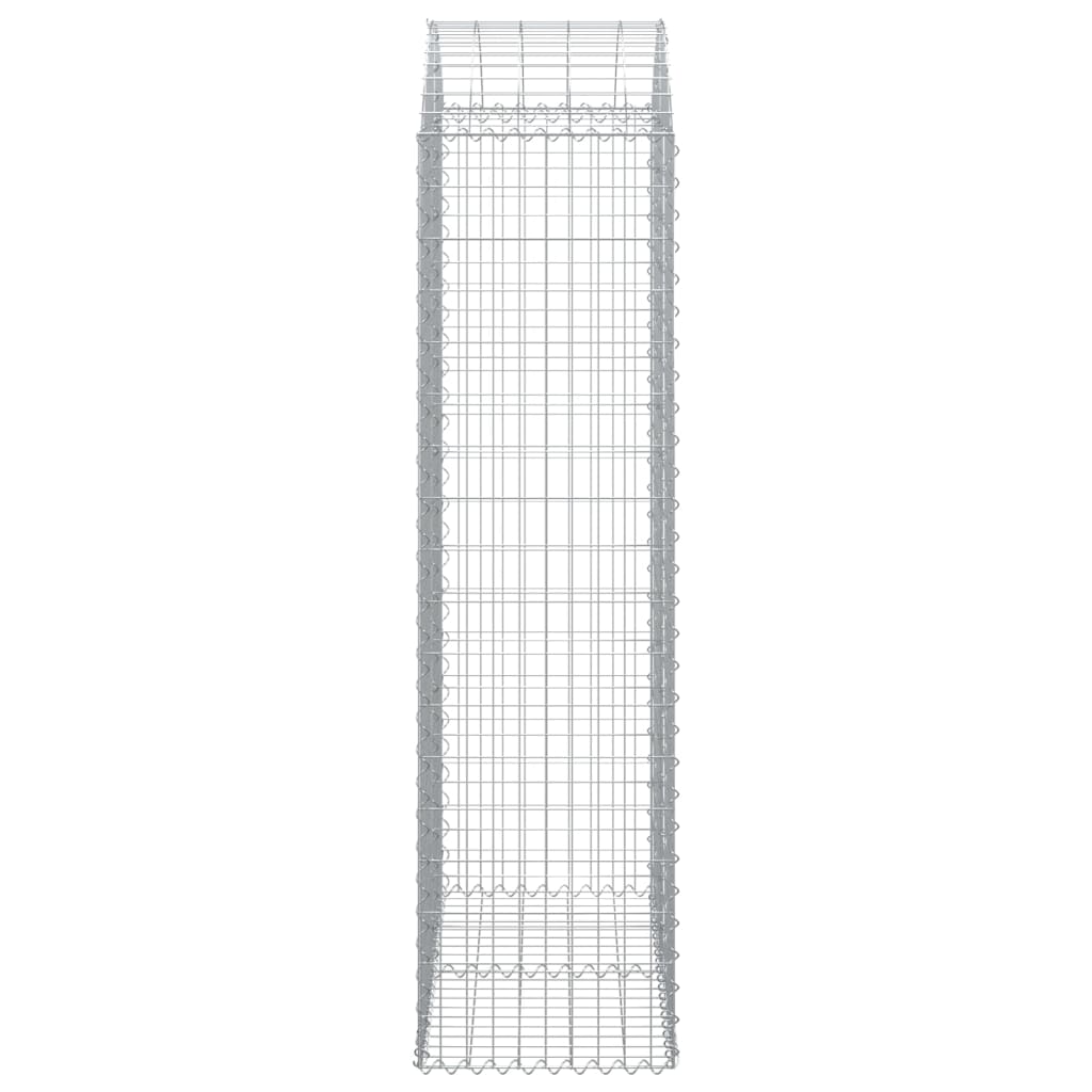 Klenutý gabionový koš 100 x 50 x 180/200 cm pozinkované železo