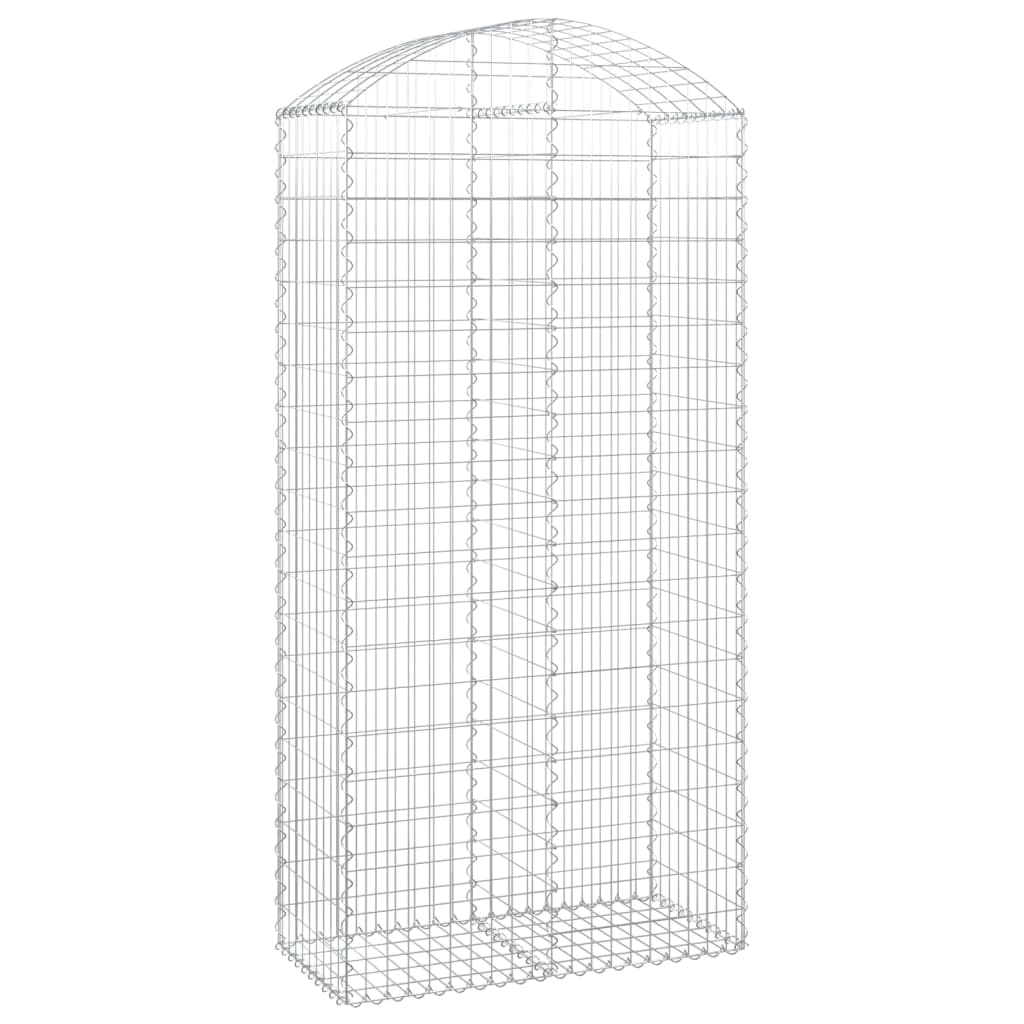 Klenutý gabionový koš 100 x 50 x 200/220 cm pozinkované železo