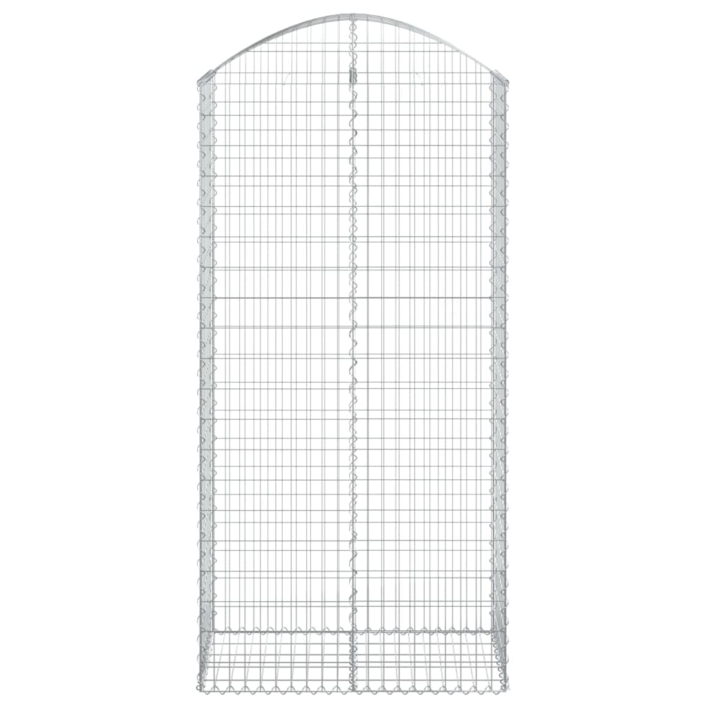 Klenutý gabionový koš 100 x 50 x 200/220 cm pozinkované železo