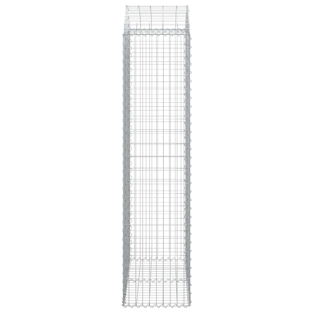 Klenutý gabionový koš 100 x 50 x 200/220 cm pozinkované železo