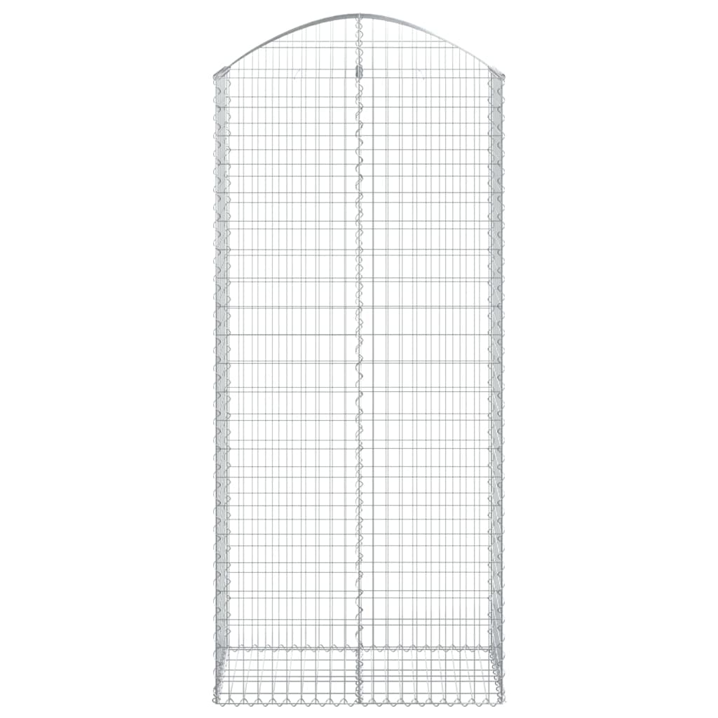 Klenutý gabionový koš 100 x 50 x 220/240 cm pozinkované železo