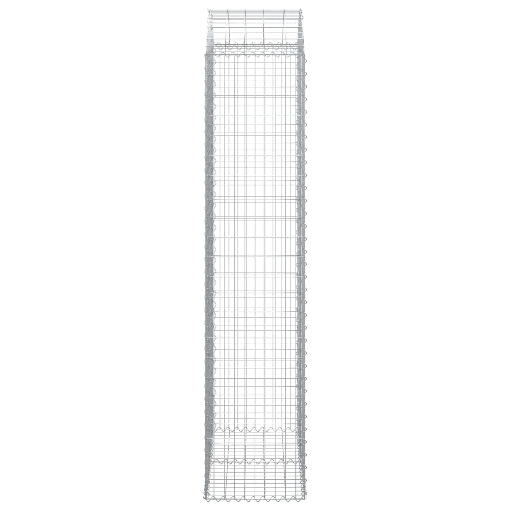 Klenutý gabionový koš 100 x 50 x 220/240 cm pozinkované železo