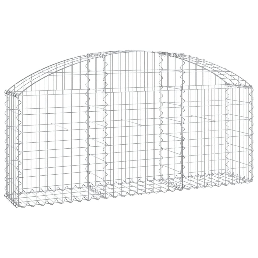 Klenutý gabionový koš 150 x 30 x 60/80 cm pozinkované železo