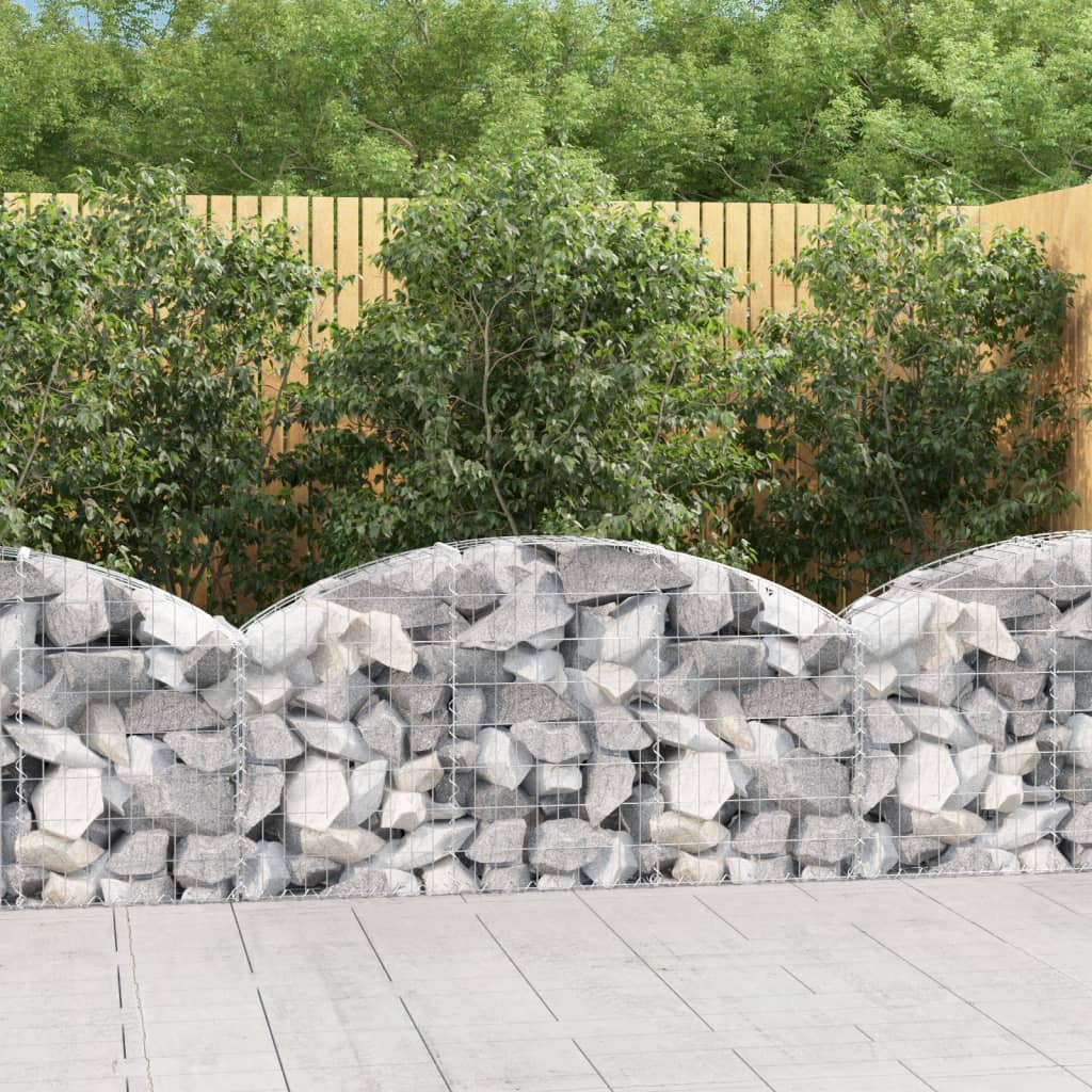 Klenutý gabionový koš 150 x 30 x 60/80 cm pozinkované železo