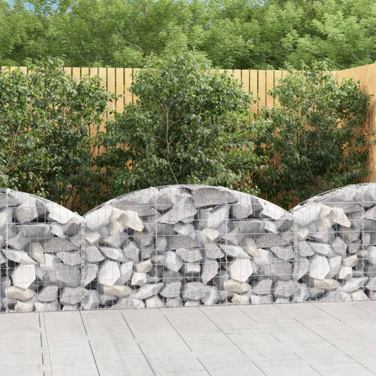 Klenutý gabionový koš 150 x 30 x 60/80 cm pozinkované železo