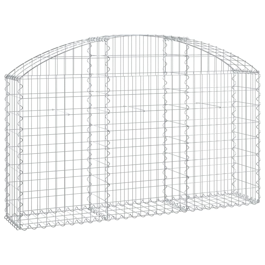Klenutý gabionový koš 150 x 30 x 80/100 cm pozinkované železo