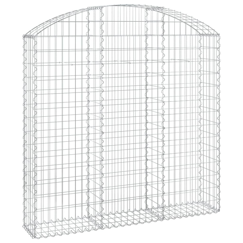 Klenutý gabionový koš 150 x 30 x 140/160 cm pozinkované železo