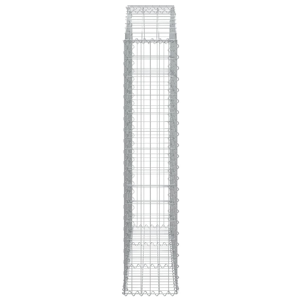 Klenutý gabionový koš 150 x 30 x 140/160 cm pozinkované železo