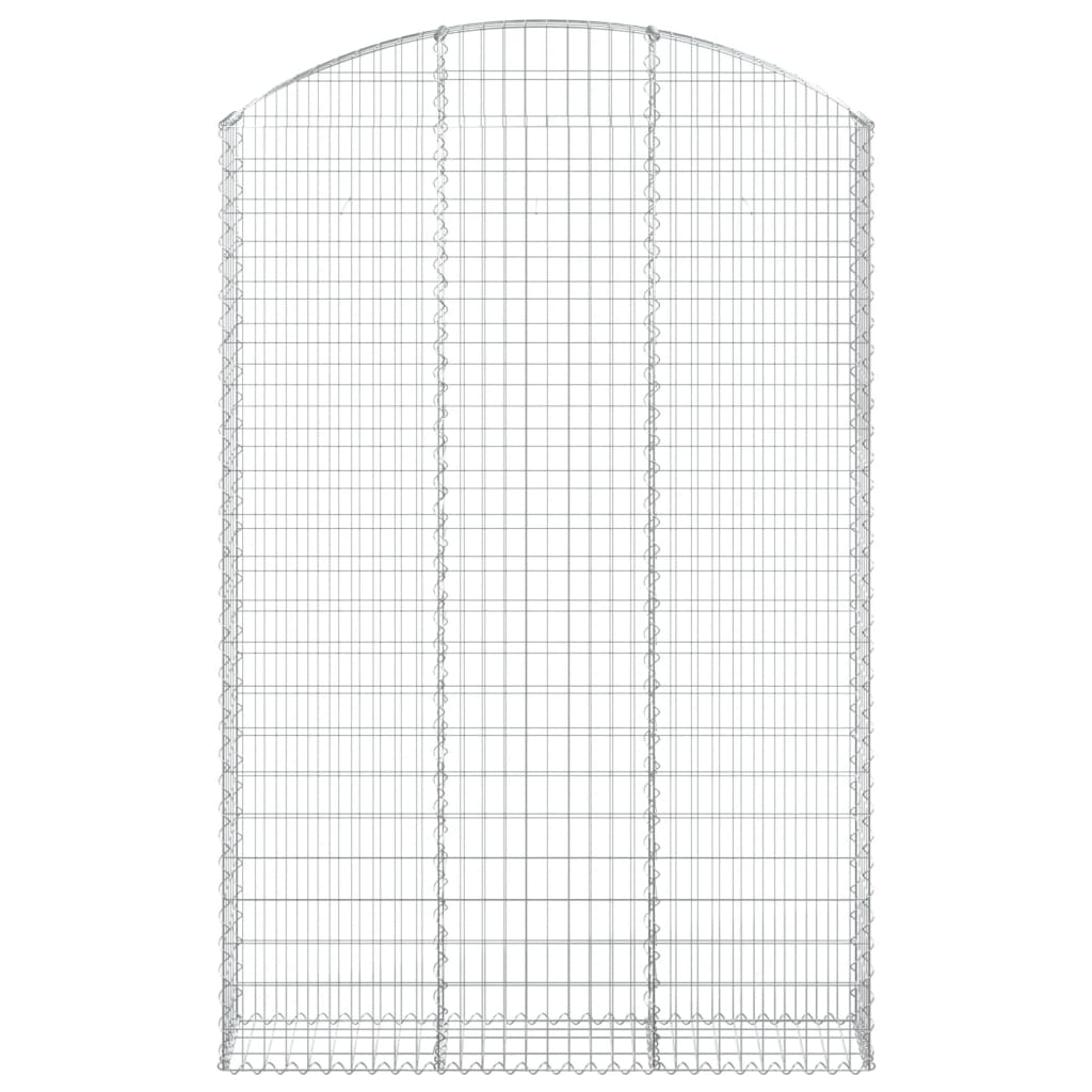 Klenutý gabionový koš 150 x 30 x 220/240 cm pozinkované železo