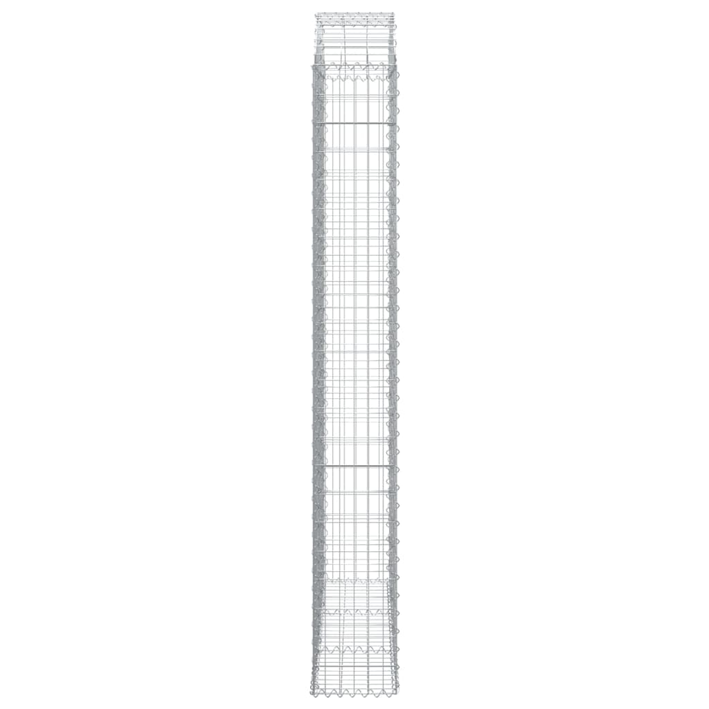 Klenutý gabionový koš 150 x 30 x 220/240 cm pozinkované železo