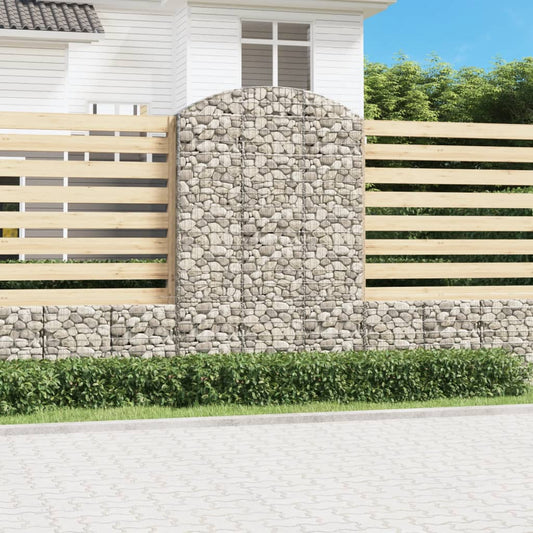 Klenutý gabionový koš 150 x 30 x 220/240 cm pozinkované železo