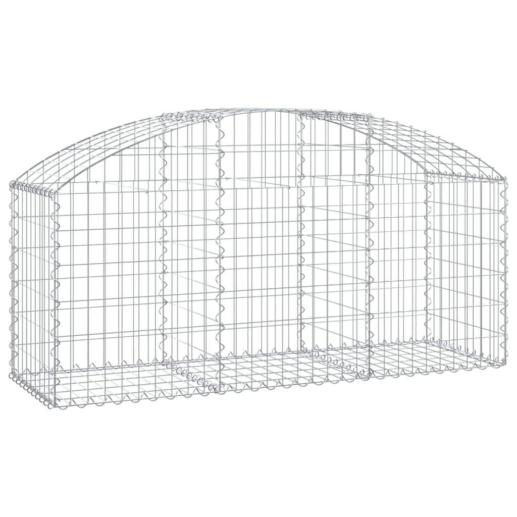 Klenutý gabionový koš 150 x 50 x 60/80 cm pozinkované železo