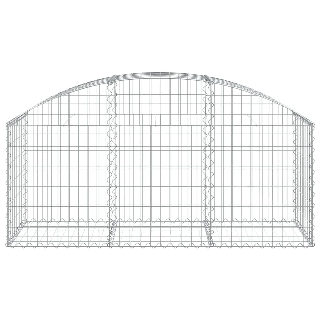 Klenutý gabionový koš 150 x 50 x 60/80 cm pozinkované železo