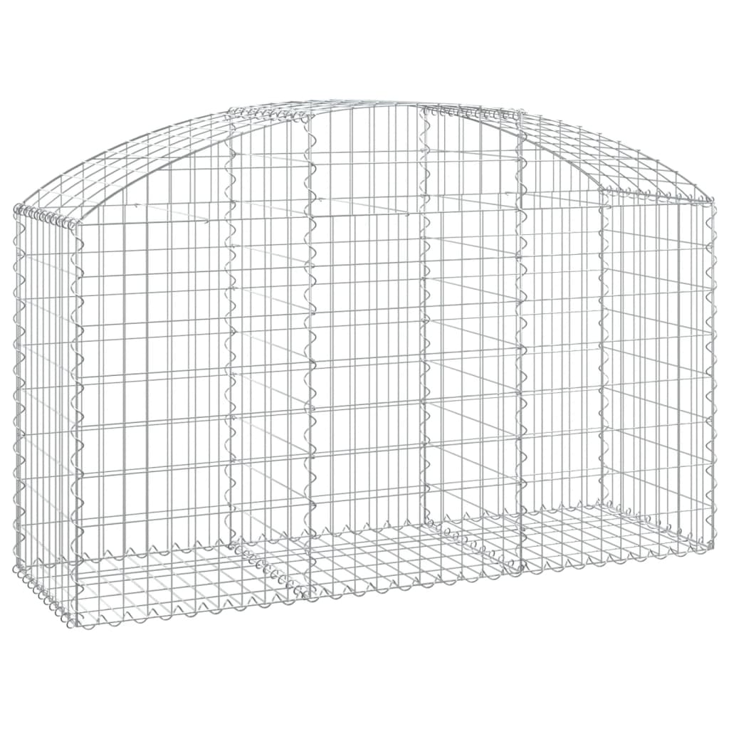 Klenutý gabionový koš 150 x 50 x 80/100 cm pozinkované železo