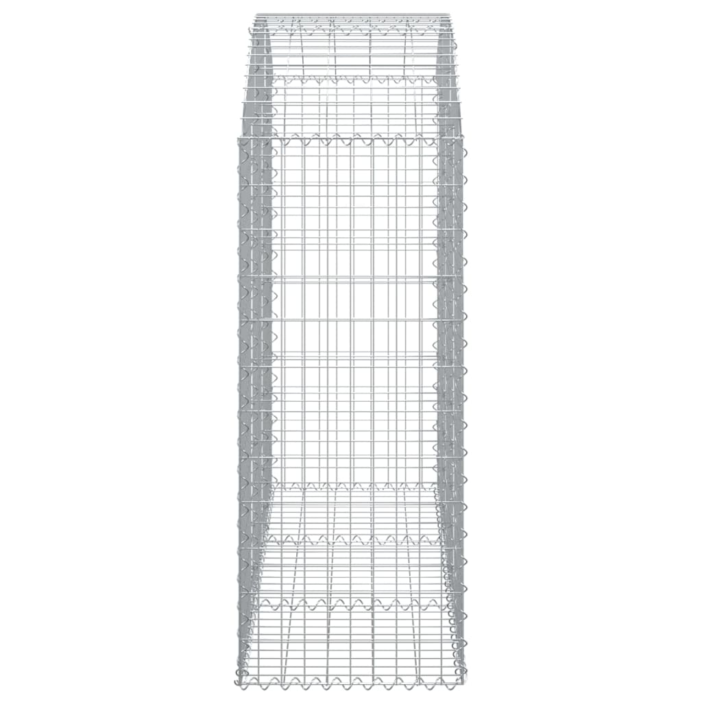 Klenutý gabionový koš 150 x 50 x 120/140 cm pozinkované železo