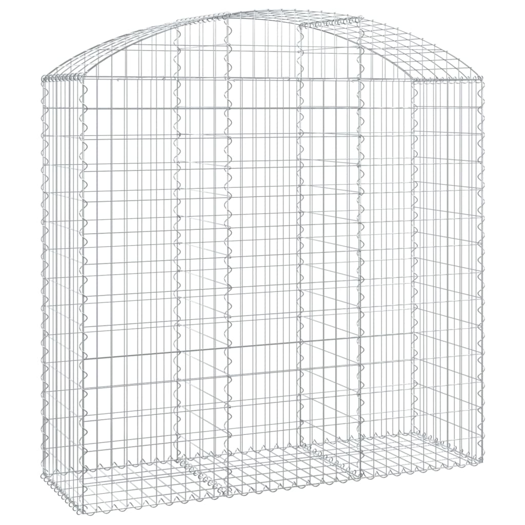 Klenutý gabionový koš 150 x 50 x 140/160 cm pozinkované železo