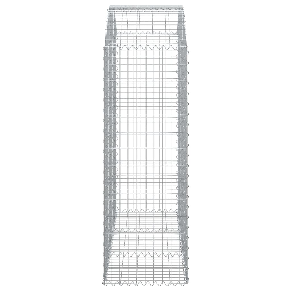 Klenutý gabionový koš 150 x 50 x 140/160 cm pozinkované železo