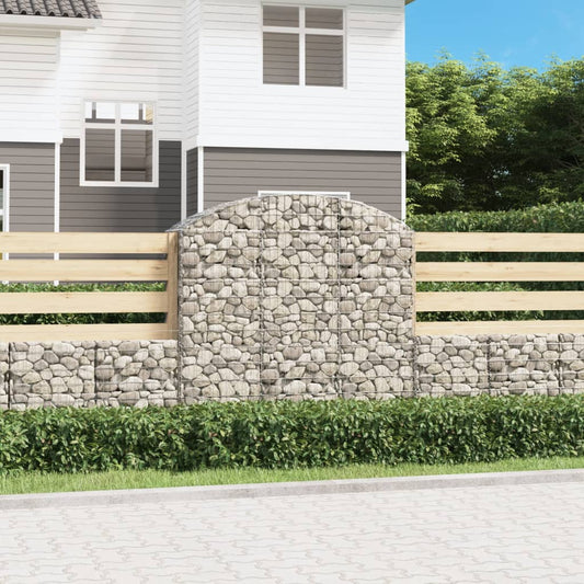 Klenutý gabionový koš 150 x 50 x 140/160 cm pozinkované železo