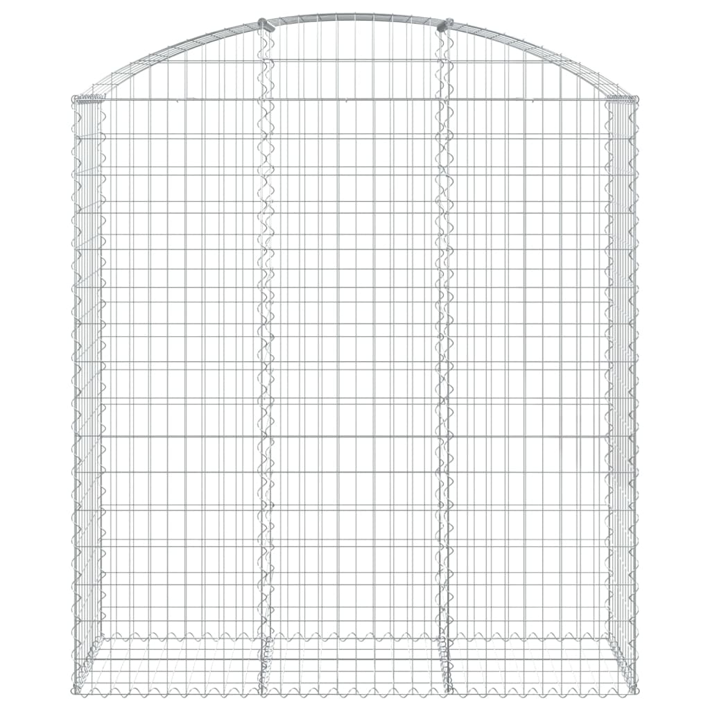 Klenutý gabionový koš 150 x 50 x 160/180 cm pozinkované železo