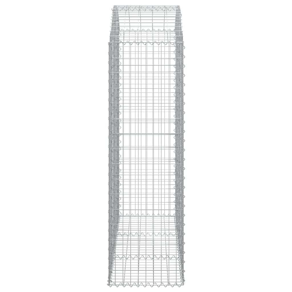 Klenutý gabionový koš 150 x 50 x 160/180 cm pozinkované železo