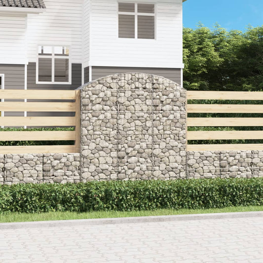 Klenutý gabionový koš 150 x 50 x 160/180 cm pozinkované železo