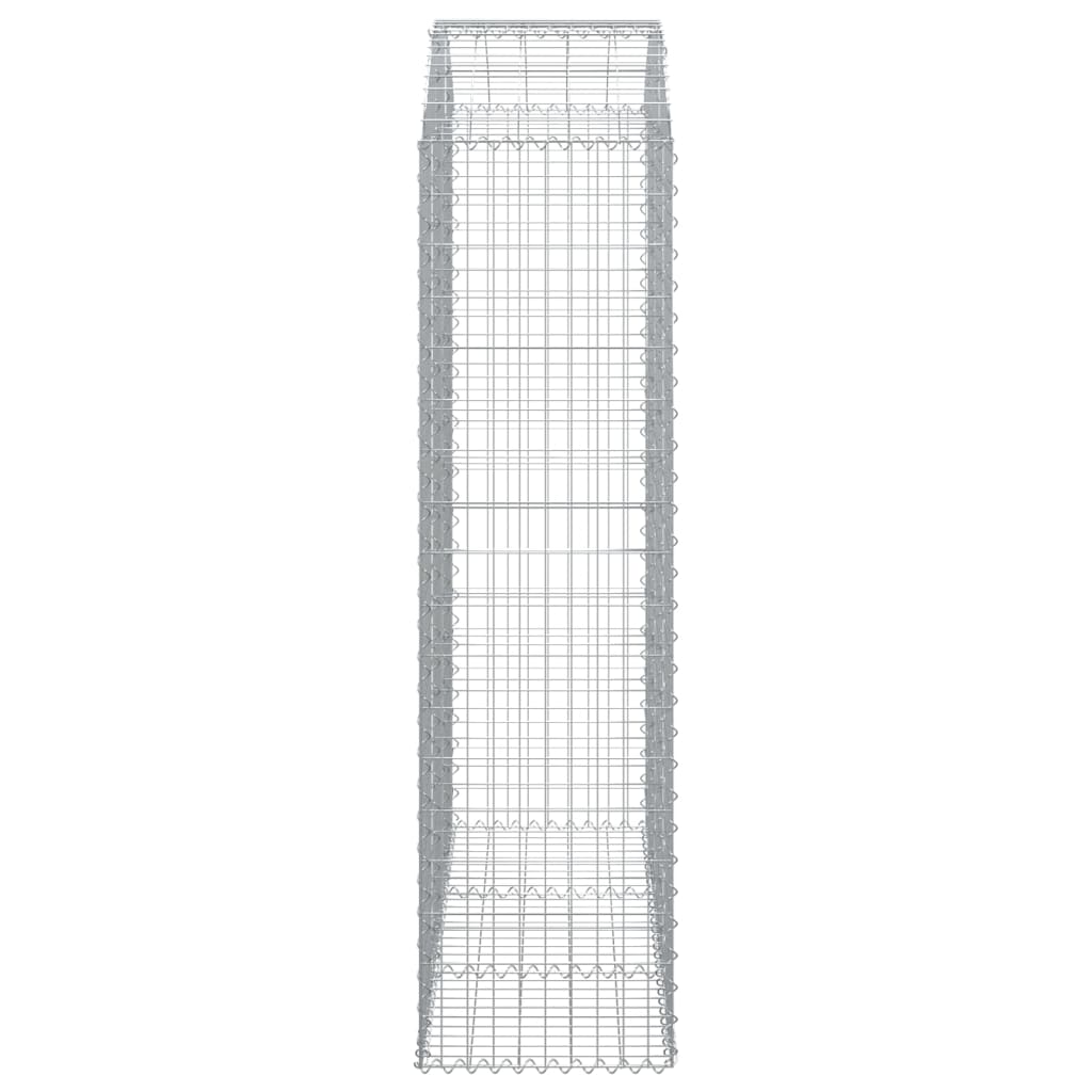 Klenutý gabionový koš 150 x 50 x 180/200 cm pozinkované železo