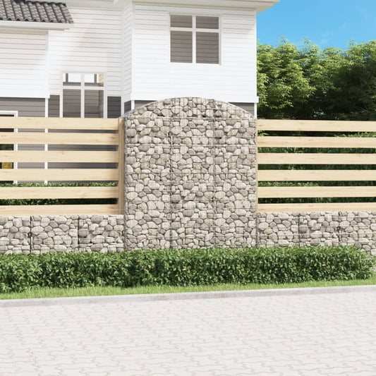 Klenutý gabionový koš 150 x 50 x 180/200 cm pozinkované železo