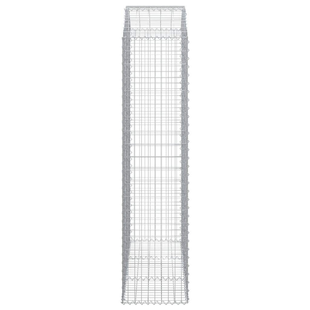 Klenutý gabionový koš 150 x 50 x 200/220 cm pozinkované železo