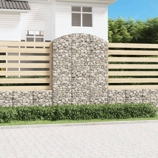 Klenutý gabionový koš 150 x 50 x 200/220 cm pozinkované železo