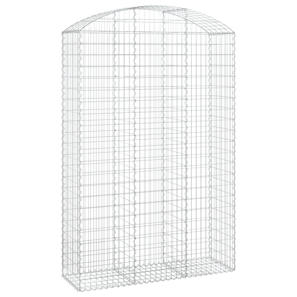 Klenutý gabionový koš 150 x 50 x 220/240 cm pozinkované železo