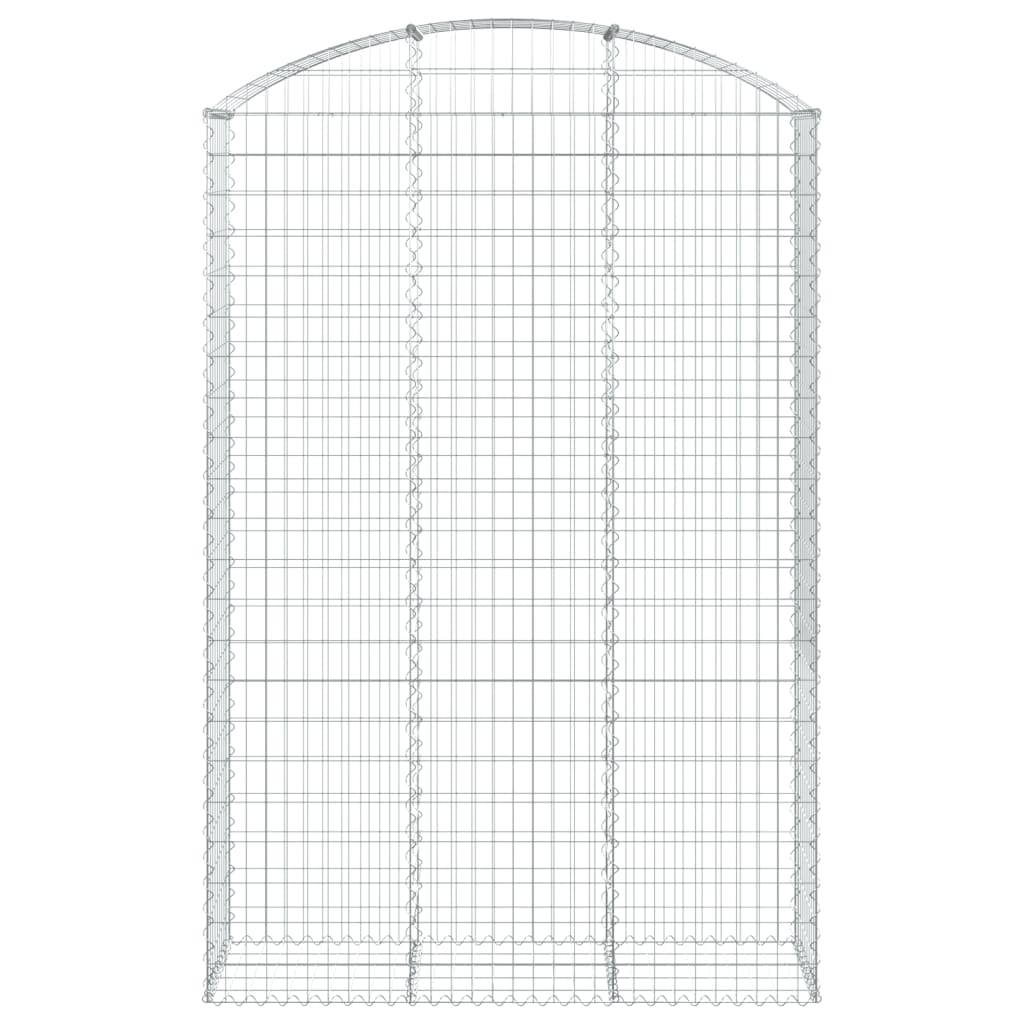 Klenutý gabionový koš 150 x 50 x 220/240 cm pozinkované železo