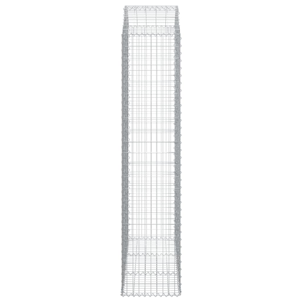 Klenutý gabionový koš 150 x 50 x 220/240 cm pozinkované železo