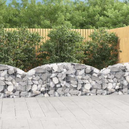 Klenutý gabionový koš 200 x 30 x 60/80 cm pozinkované železo