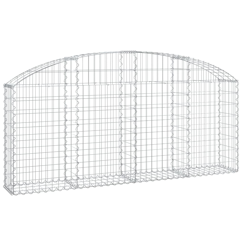 Klenutý gabionový koš 200 x 30 x 80/100 cm pozinkované železo