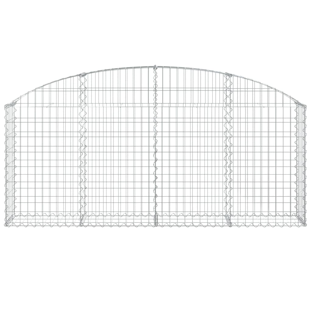 Klenutý gabionový koš 200 x 30 x 80/100 cm pozinkované železo