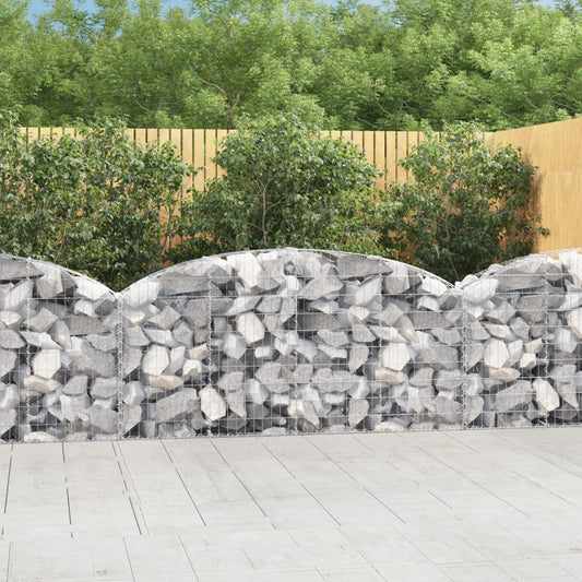 Klenutý gabionový koš 200 x 30 x 80/100 cm pozinkované železo