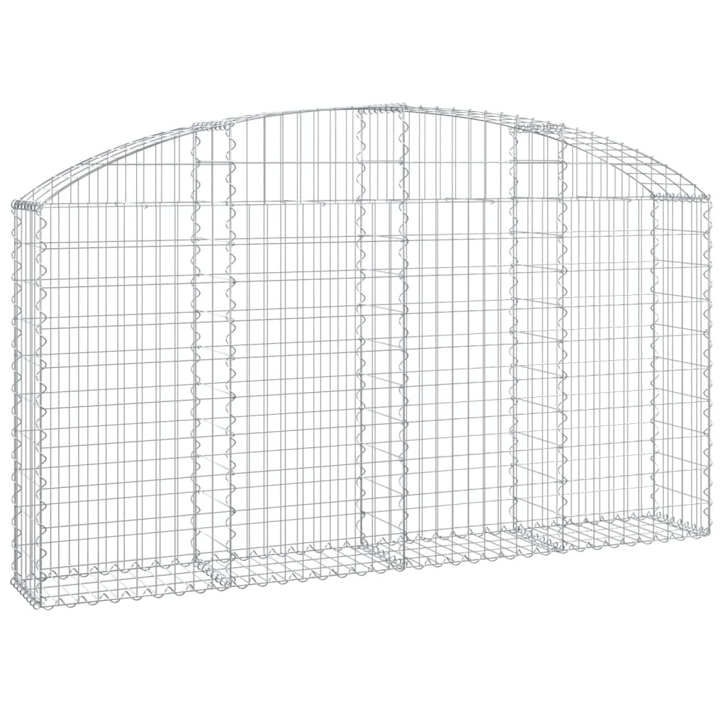 Klenutý gabionový koš 200 x 30 x 100/120 cm pozinkované železo
