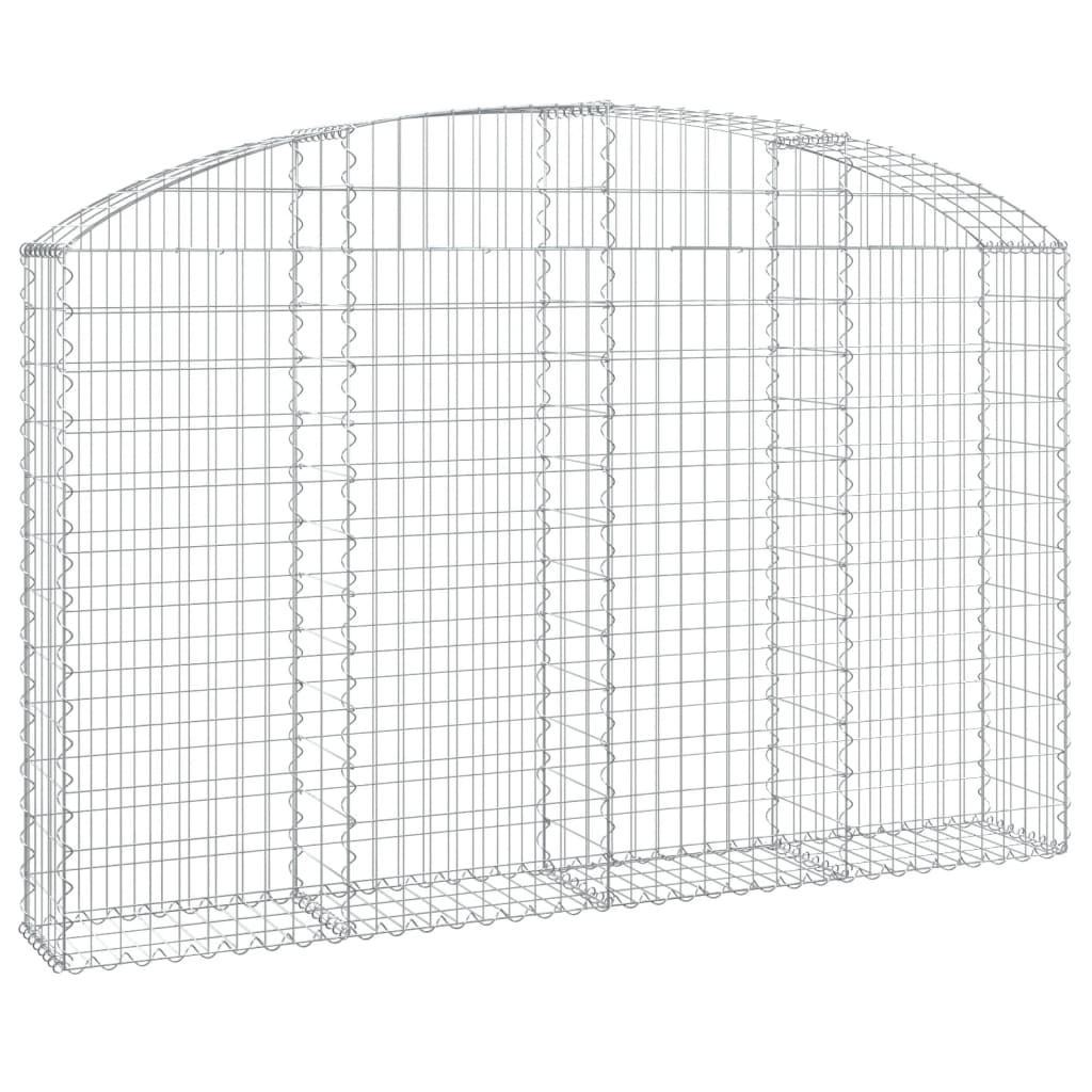 Klenutý gabionový koš 200 x 30 x 120/140 cm pozinkované železo