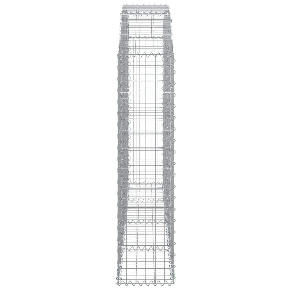 Klenutý gabionový koš 200 x 30 x 120/140 cm pozinkované železo