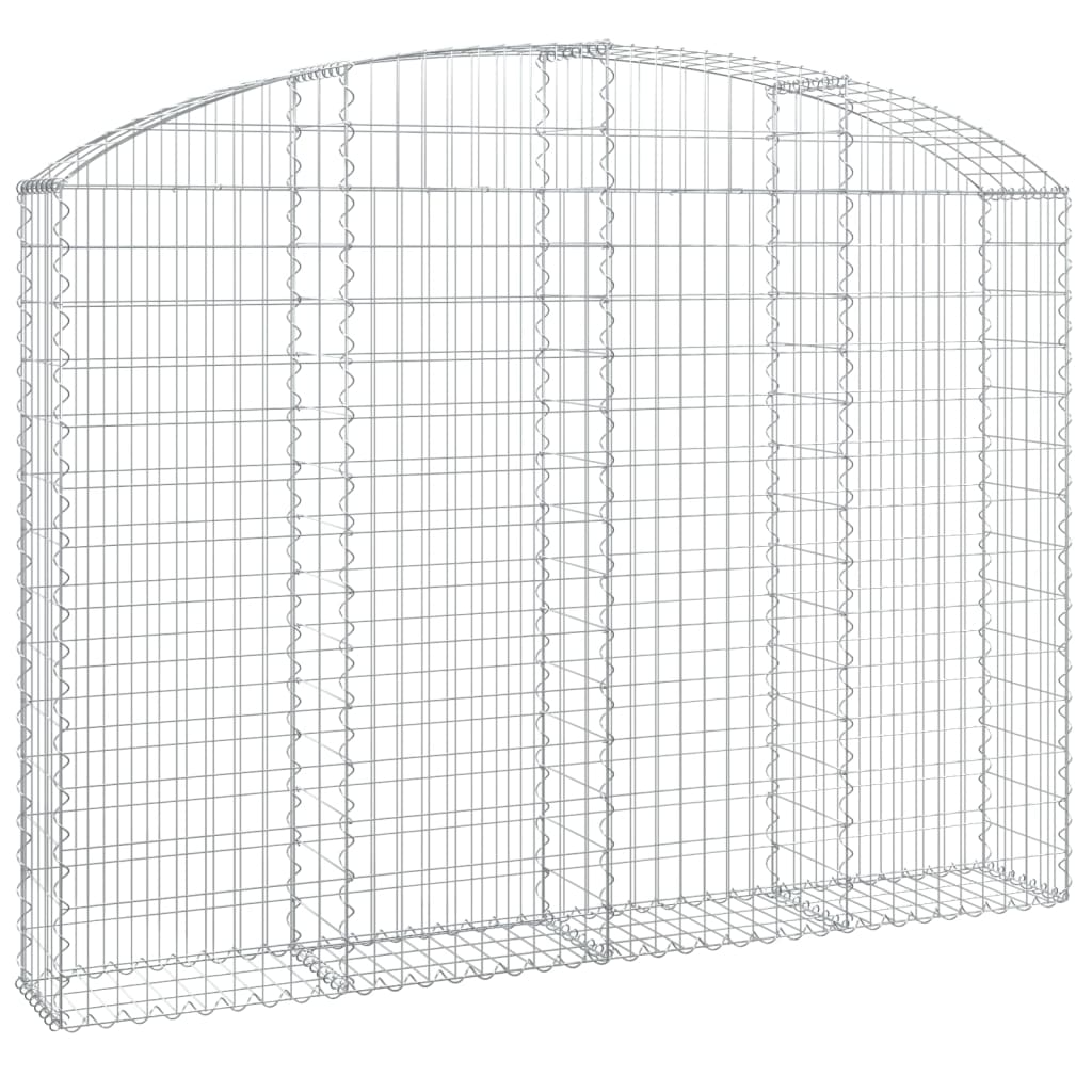Klenutý gabionový koš 200 x 30 x 140/160 cm pozinkované železo
