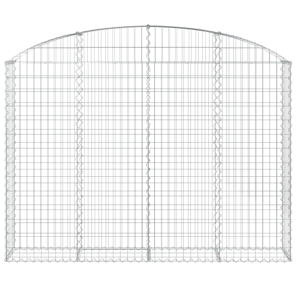 Klenutý gabionový koš 200 x 30 x 140/160 cm pozinkované železo